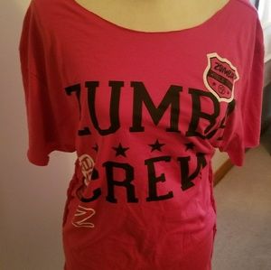 Custom Zumba crew shirt, one size fits most